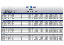 2019 Super Rugby Draw