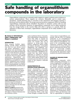 Safe Handling of Organolithium Compounds in the Laboratory