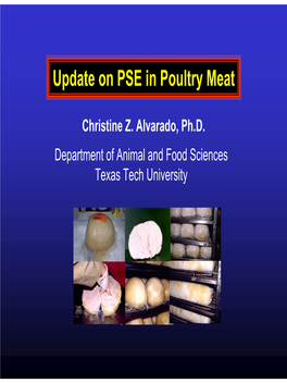 Update on PSE in Poultry Meat