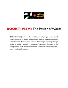 BOOKTIVISM: the Power of Words