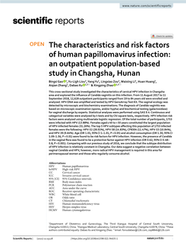 The Characteristics and Risk Factors of Human Papillomavirus