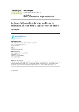 Le Héros Hollywoodien Dans Les Mailles De La Télésurveillance Et Dans La Ligne De Mire Du Drone