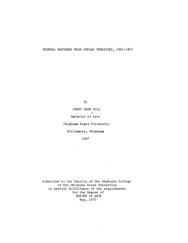 By Bachelor of Arts Oklahoma State University Stillwater, Oklahoma Submitted to the Faculty of the Graduate College of the Oklah