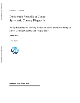 Democratic Republic of Congo Public Disclosure Authorized Systematic Country Diagnostic