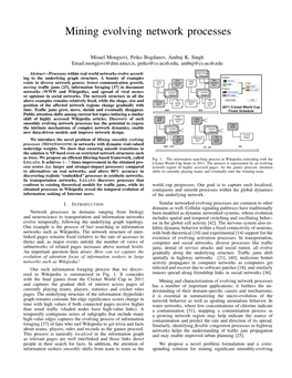 Mining Evolving Network Processes