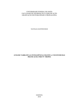 Universidade Federal De Goiás Faculdade De Informação E Comunicação Graduação Em Publicidade E Propaganda