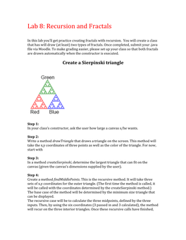 Lab 8: Recursion and Fractals