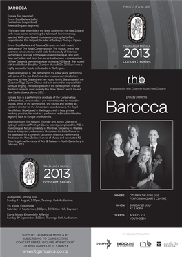 Barocca Programme