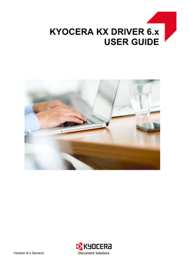 KYOCERA KX DRIVER 6.X USER GUIDE