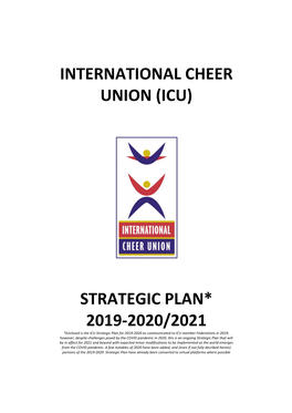 ICU Strategic Plan 2019-2020:2021