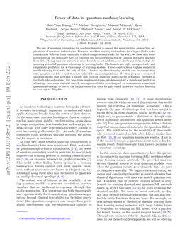Arxiv:2011.01938V2 [Quant-Ph] 10 Feb 2021 Ample and Complexity-Theoretic Argument Showing How Or Small Polynomial Speedups [8,9]