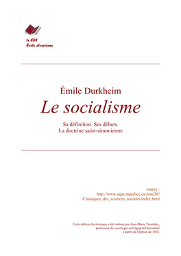 Le Socialisme Sa Définition