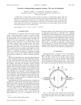 Toward a Self-Generating Magnetic Dynamo: the Role of Turbulence