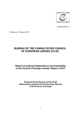 Report on Judicial Independence and Impartiality of in the Council Of