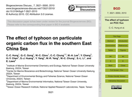 The Effect of Typhoon on POC Flux