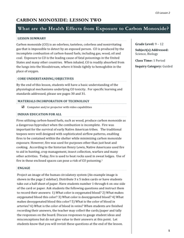 What Are the Health Effects from Exposure to Carbon Monoxide?