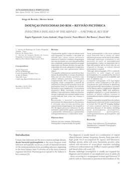 Doenças Infeciosas Do Rim – Revisão Pictórica