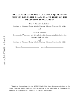 HST Images of Nearby Luminous Quasars II: Results for Eight Quasars and Tests of the Detection Sensitivity