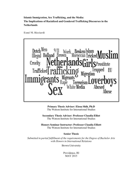 Islamic Immigration, Sex Trafficking, and the Media: the Implications of Racialized and Gendered Trafficking Discourses in the Netherlands