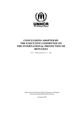 Conclusions Adopted by the Executive Committee on the International Protection of Refugees