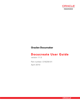 Docucreate User Guide Version 11.5