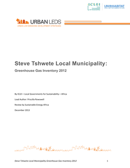 Steve Tshwete Local Municipality: Greenhouse Gas Inventory 2012