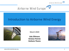Introduction to Airborne Wind Energy