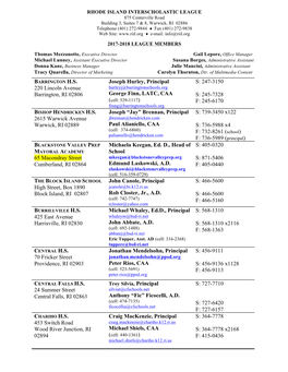220 Lincoln Avenue Barrington, RI 02806 Joseph Hurley, Principal