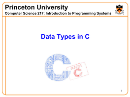 Data Types in C