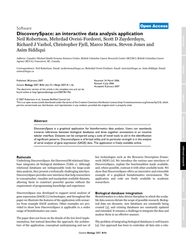 Discoveryspace: an Interactive Data Analysis Application