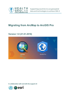 Migrating from Arcmap to Arcgis Pro