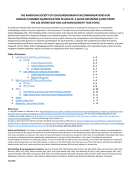 The American Society of Echocardiography