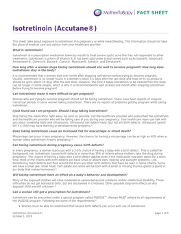 Isotretinoin (Accutane) and Pregnancy