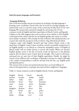 Indo-European Languages and Branches