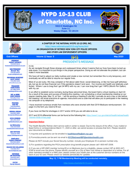 5-May 2020 10-13 Club Newsletter