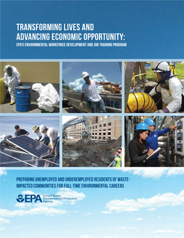 Transforming Lives and Advancing Economic Opportunity: EPA's