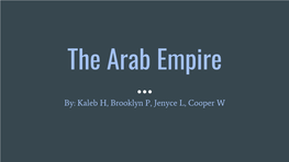 The Arab Empire