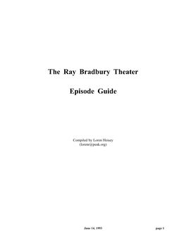 Ray Bradbury Theater