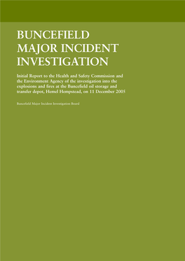 Buncefield Major Incident Investigation