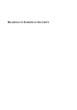 Readings in European Security Full Text