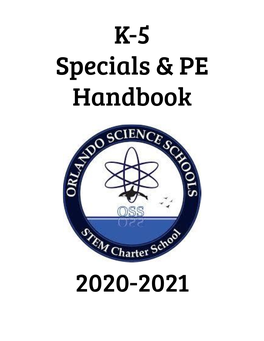 K-5 Specials & PE Handbook 2020-2021