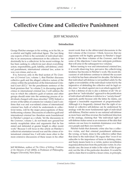 Collective Crime and Collective Punishment