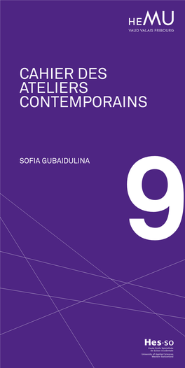 Cahier Des Ateliers Contemporains Sofia Gubaidulina 9