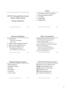 CIT 470: Advanced Network and System Administration Slide #1 CIT 470: Advanced Network and System Administration Slide #2