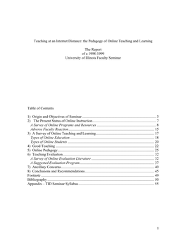 The Pedagogy of Online Teaching and Learning