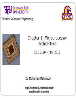 Chapter 1: Microprocessor Architecture