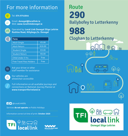 Route 290 Ballybofey to Letterkenny