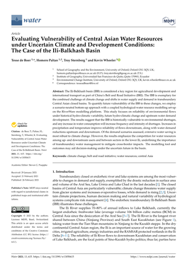 Evaluating Vulnerability of Central Asian Water Resources Under Uncertain Climate and Development Conditions: the Case of the Ili-Balkhash Basin