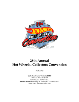 28Th Annual Hot Wheels® Collectors Convention Logo, Designed by Steve Vandervate