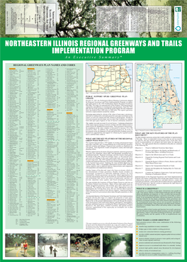 NORTHEASTERN ILLINOIS REGIONAL GREENWAYS and TRAILS IMPLEMENTATION PROGRAM an Executive Summary*